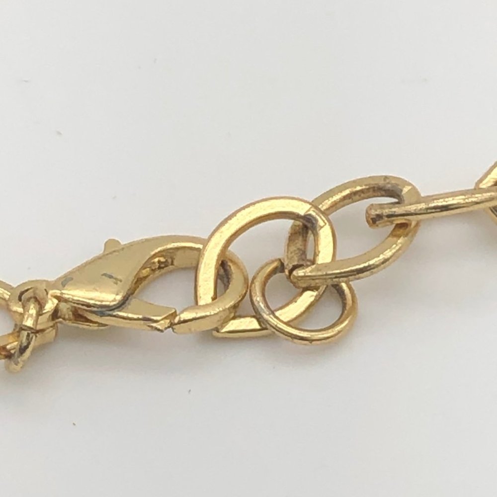 Navy Blue & Gold Tone  Statement Necklace Earrings - Picture 5 of 6